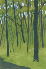 Spring Woods Dark Green by Kathrine Lovell. SKU 41346h. Archival Giclee Fine art print for wall decor.