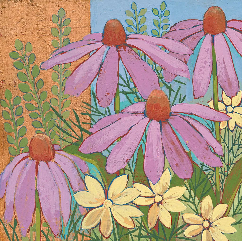 Summer Flowers I by Kathrine Lovell. SKU 43447a. Archival Giclee Fine art print for wall decor.