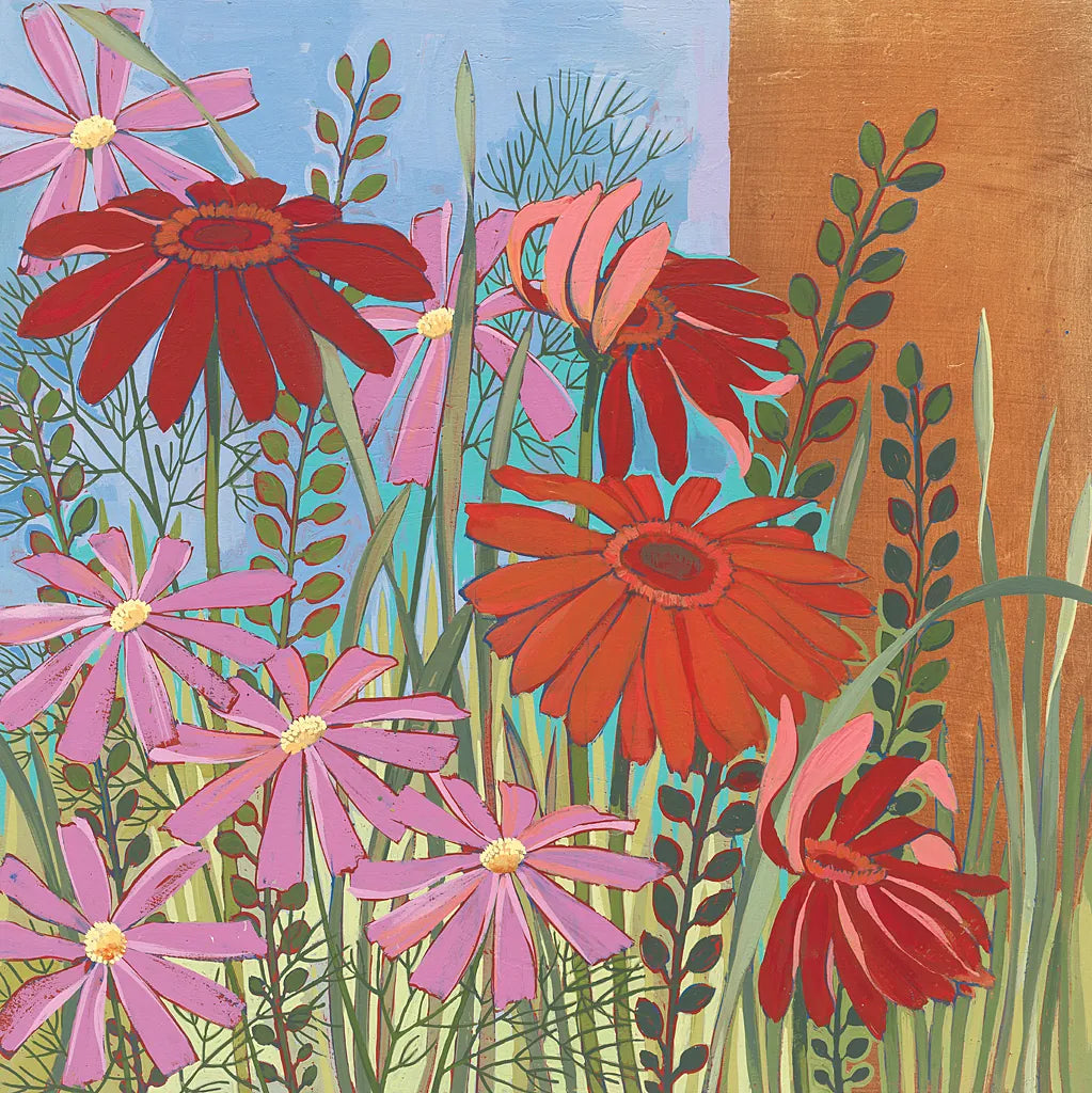 Summer Flowers III by Kathrine Lovell. SKU 43449a. Archival Giclee Fine art print for wall decor.