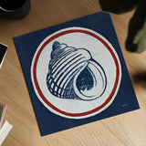 Summer Shells III Nautical by Kathrine Lovell. Shown as a detailed flat fine art print, highlighting archival giclee quality. Available as an archival giclee rolled canvas, fine art paper, or poster print. SKU 24697a.