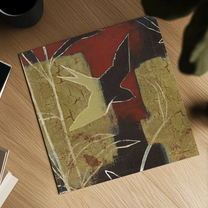 Sun Stems Tile I by Kathrine Lovell. Shown as a detailed flat fine art print, highlighting archival giclee quality. Available as an archival giclee rolled canvas, fine art paper, or poster print. SKU 43525a.