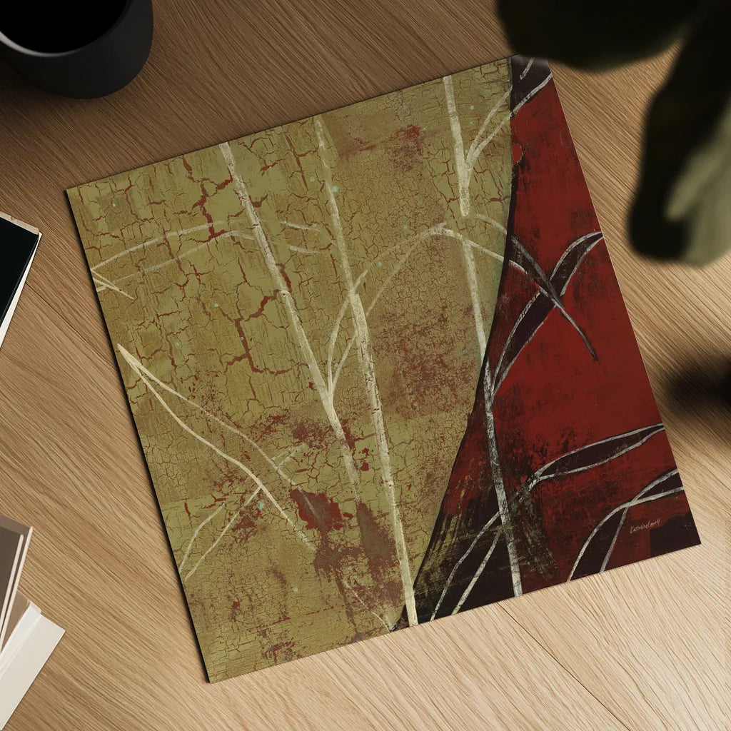 Sun Stems Tile II by Kathrine Lovell. Shown as a detailed flat fine art print, highlighting archival giclee quality. Available as an archival giclee rolled canvas, fine art paper, or poster print. SKU 43526a.