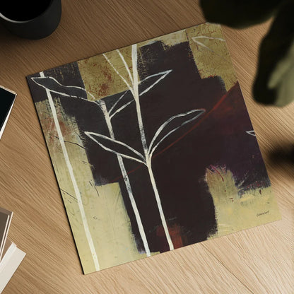 Sun Stems Tile III by Kathrine Lovell. Shown as a detailed flat fine art print, highlighting archival giclee quality. Available as an archival giclee rolled canvas, fine art paper, or poster print. SKU 43527a.