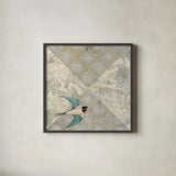 Sundown by Kathrine Lovell. Shown in a sleek black glass frame for a contemporary gallery look. Available as an archival giclee rolled canvas, fine art paper, or poster print. SKU 43535a.