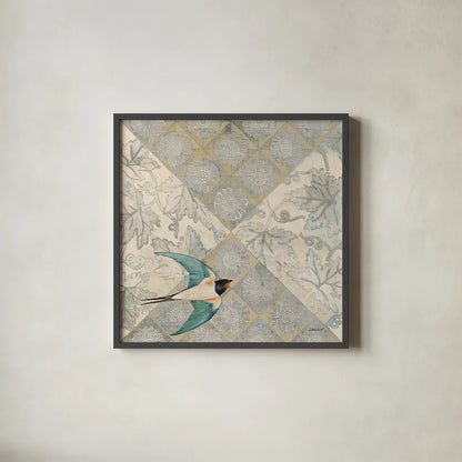 Sundown by Kathrine Lovell. Shown in a sleek black glass frame for a contemporary gallery look. Available as an archival giclee rolled canvas, fine art paper, or poster print. SKU 43535a.