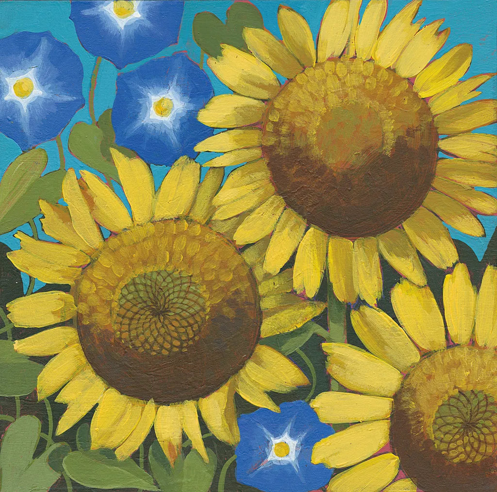 Sunflower Time by Kathrine Lovell. SKU 24412a. Archival Giclee Fine art print for wall decor.