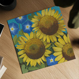 Sunflower Time by Kathrine Lovell. Shown as a detailed flat fine art print, highlighting archival giclee quality. Available as an archival giclee rolled canvas, fine art paper, or poster print. SKU 24412a.