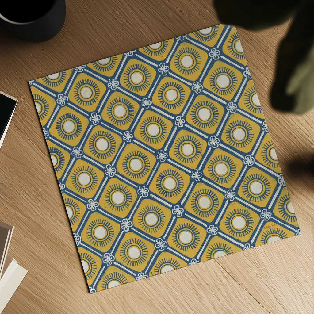 Sunny Designs IV by Kathrine Lovell. Shown as a detailed flat fine art print, highlighting archival giclee quality. Available as an archival giclee rolled canvas, fine art paper, or poster print. SKU 32444a.