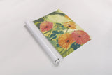 Tangerine Garden I Crop by Kathrine Lovell. shown as a rolled paper print. Available as archival giclee rolled canvas, fine art paper, or poster print. SKU 3402i.