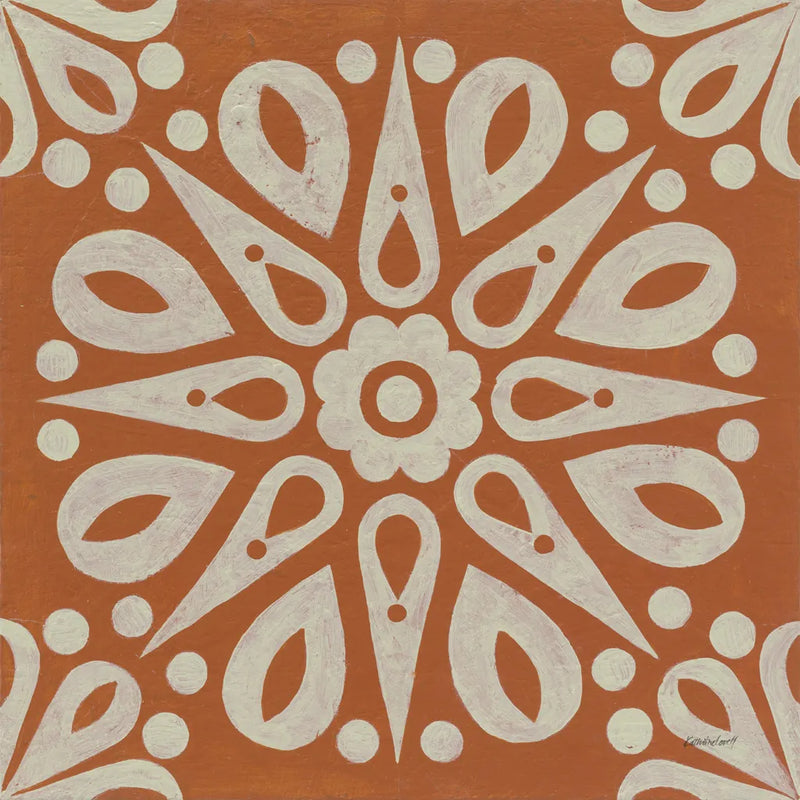 Terra Cotta Tile I by Kathrine Lovell. SKU 55517a. Archival Giclee Fine art print for wall decor.