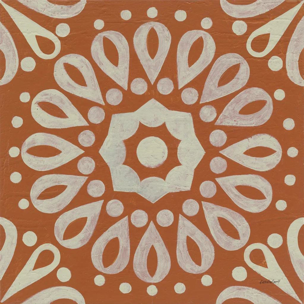Terra Cotta Tile III by Kathrine Lovell. SKU 55519a. Archival Giclee Fine art print for wall decor.
