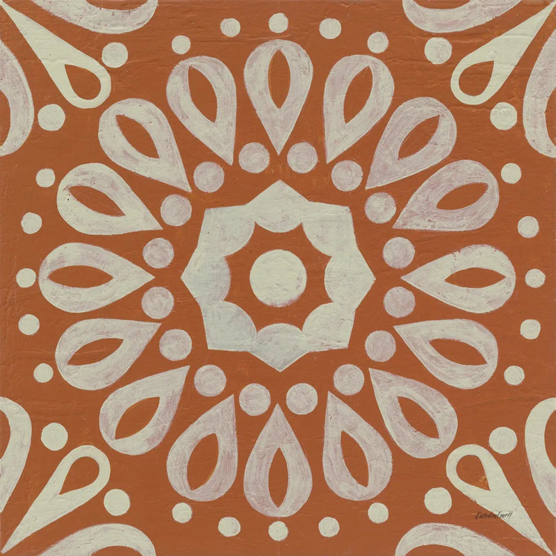 Terra Cotta Tile III by Kathrine Lovell. SKU 55519a. Archival Giclee Fine art print for wall decor.