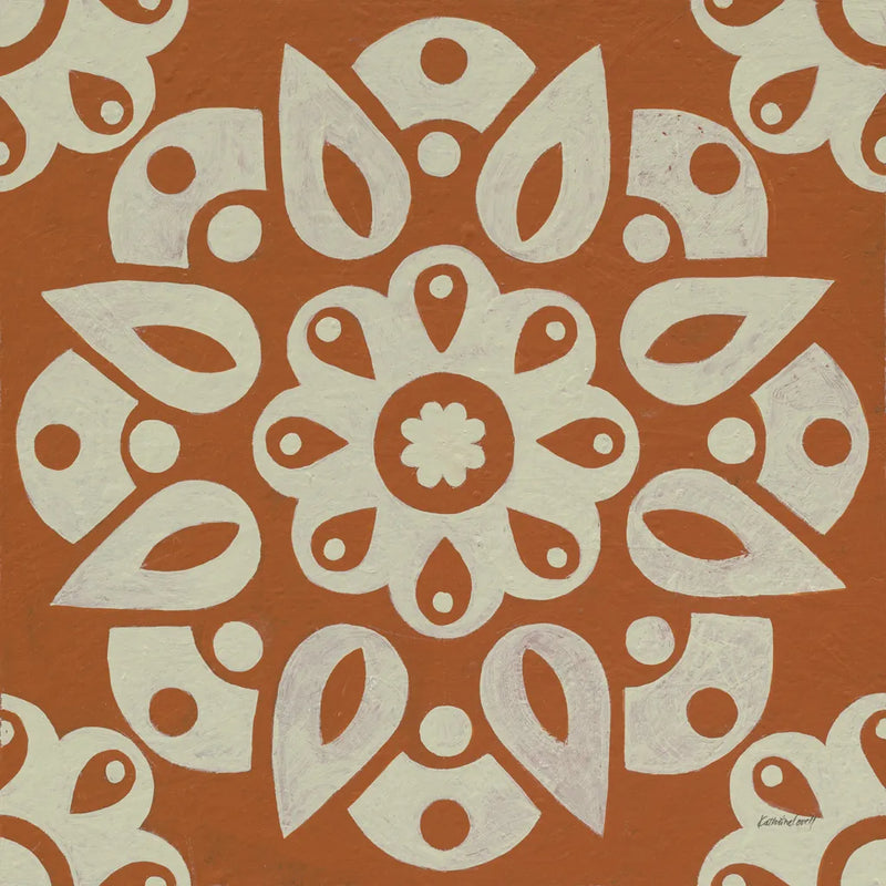 Terra Cotta Tile IV by Kathrine Lovell. SKU 55520a. Archival Giclee Fine art print for wall decor.