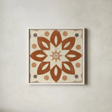 Terracotta Tile I by Kathrine Lovell. Shown in a crisp white glass frame for a clean and minimalist style. Available as an archival giclee rolled canvas, fine art paper, or poster print. SKU 68394a.