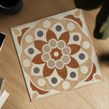 Terracotta Tile II by Kathrine Lovell. Shown as a detailed flat fine art print, highlighting archival giclee quality. Available as an archival giclee rolled canvas, fine art paper, or poster print. SKU 68395a.