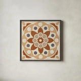 Terracotta Tile II by Kathrine Lovell. Shown in a sleek black glass frame for a contemporary gallery look. Available as an archival giclee rolled canvas, fine art paper, or poster print. SKU 68395a.
