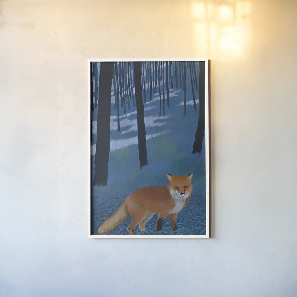 The Edge of the Woods Crop by Kathrine Lovell. shown as a paper print in a white frame. Available as a archival giclee rolled canvas, fine art paper, or poster print. SKU 24362h.