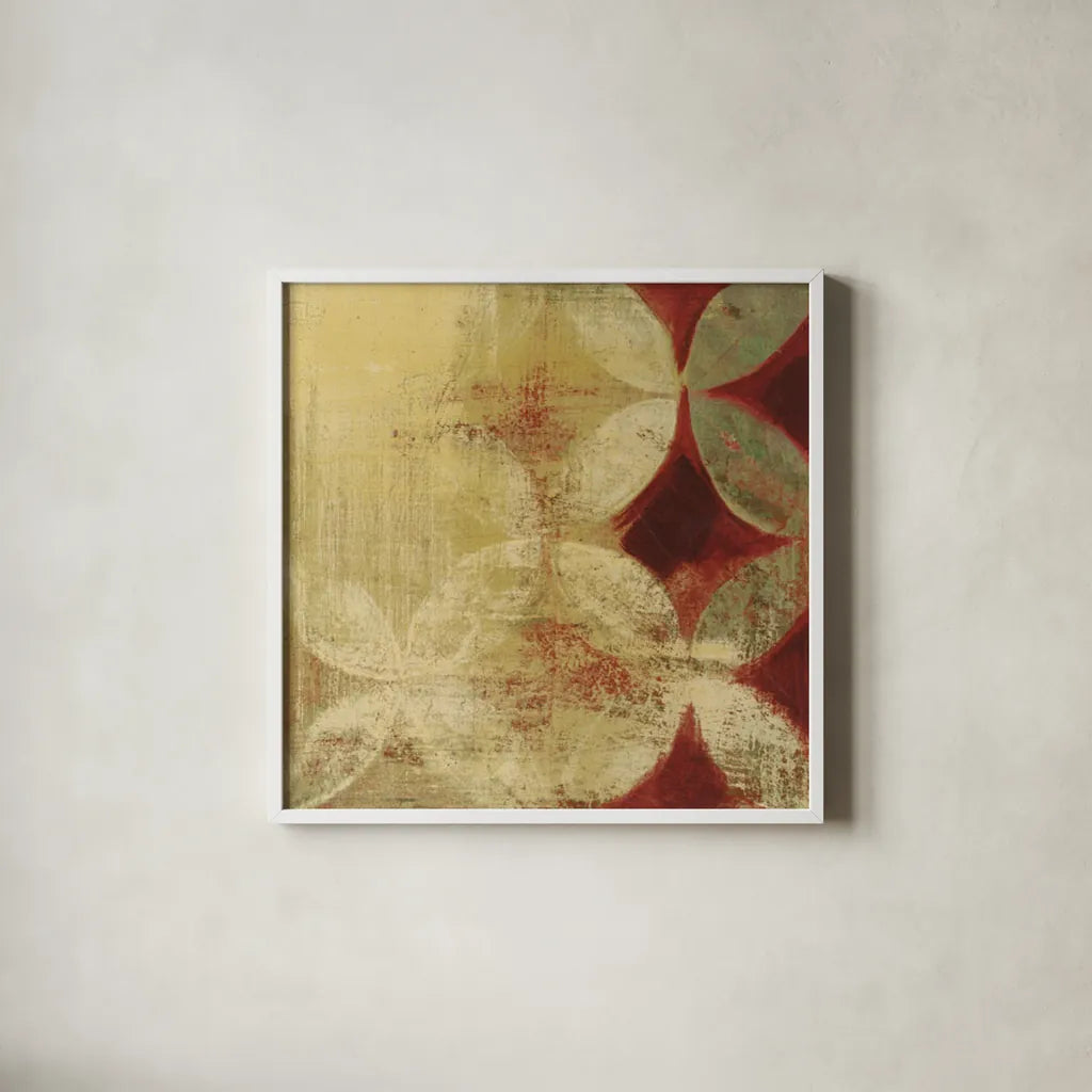 Wedding Ring I by Kathrine Lovell. Shown in a crisp white glass frame for a clean and minimalist style. Available as an archival giclee rolled canvas, fine art paper, or poster print. SKU 43725a.