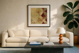 Wedding Ring I by Kathrine Lovell. Displayed in a glass frame with matte in a clean modern living room. Available as an archival giclee rolled canvas, fine art paper, or poster print. SKU 43725a.