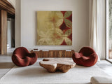 Wedding Ring I by Kathrine Lovell. Shown as extra-large giant wall art in a modern living room. Available as an archival giclee rolled canvas, fine art paper, or poster print. SKU 43725a.
