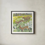 Wild Woodland II by Kathrine Lovell. Shown in a sleek black glass frame for a contemporary gallery look. Available as an archival giclee rolled canvas, fine art paper, or poster print. SKU 77884a.