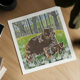 Wild Woodland III by Kathrine Lovell. Shown as a detailed flat fine art print, highlighting archival giclee quality. Available as an archival giclee rolled canvas, fine art paper, or poster print. SKU 77885a.
