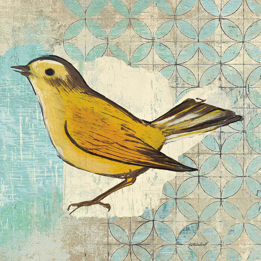 Wilsons Warbler II by Kathrine Lovell. SKU 11494a. Archival Giclee Fine art print for wall decor.