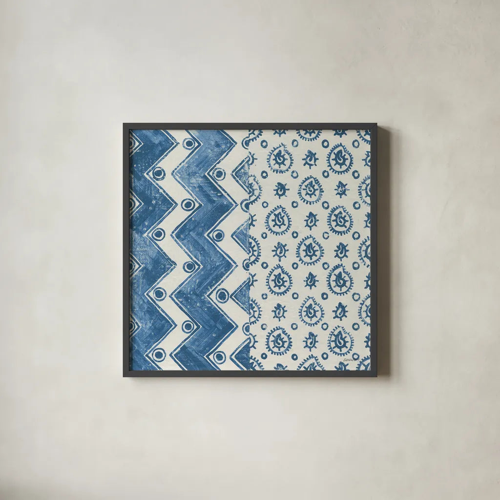 Windjammer I by Kathrine Lovell. Shown in a sleek black glass frame for a contemporary gallery look. Available as an archival giclee rolled canvas, fine art paper, or poster print. SKU 33437a.