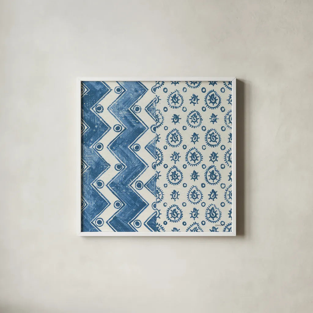 Windjammer I by Kathrine Lovell. Shown in a crisp white glass frame for a clean and minimalist style. Available as an archival giclee rolled canvas, fine art paper, or poster print. SKU 33437a.