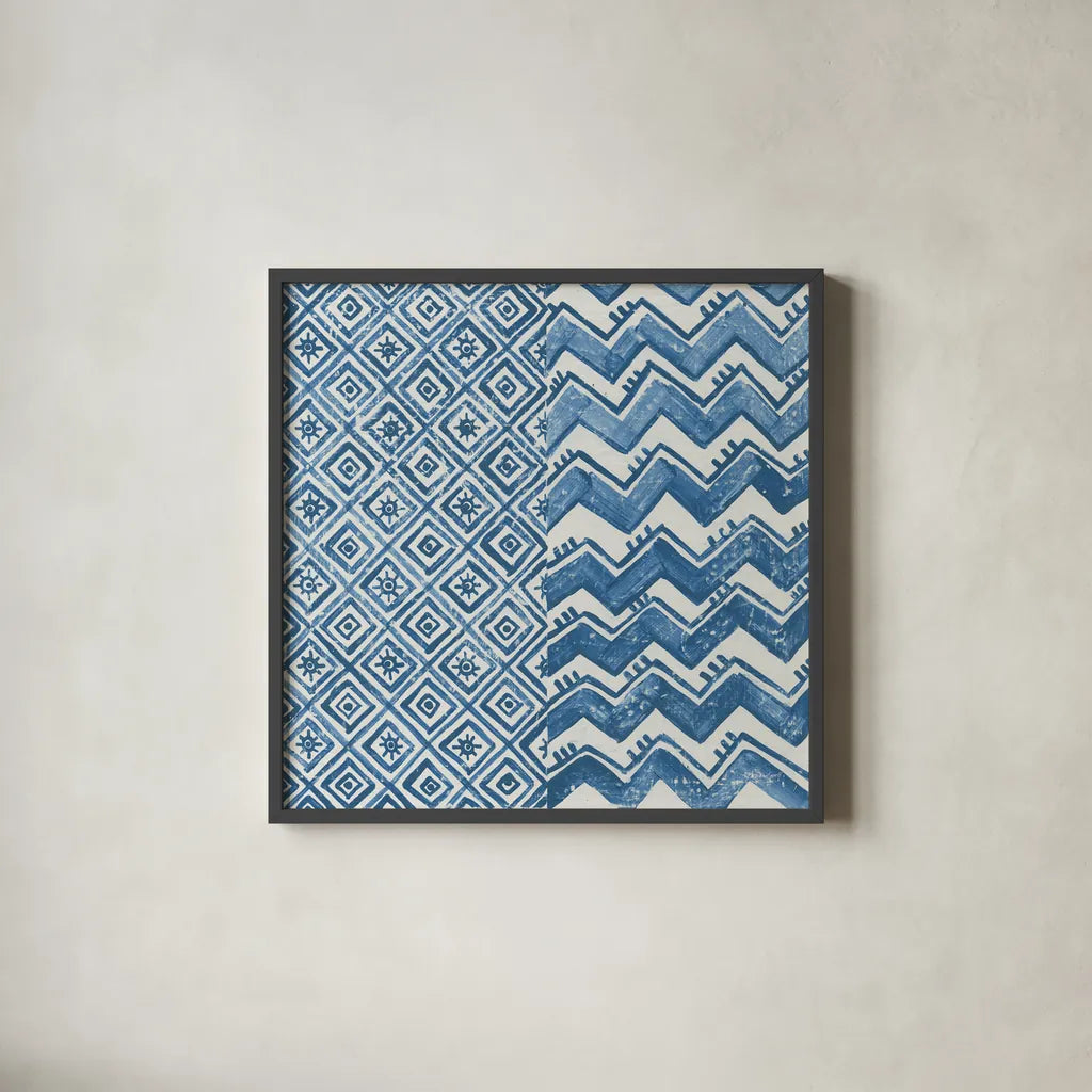 Windjammer II by Kathrine Lovell. Shown in a sleek black glass frame for a contemporary gallery look. Available as an archival giclee rolled canvas, fine art paper, or poster print. SKU 33438a.