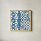Windjammer VI by Kathrine Lovell. Shown in a natural wood glass frame for a timeless modern aesthetic. Available as an archival giclee rolled canvas, fine art paper, or poster print. SKU 34127a.