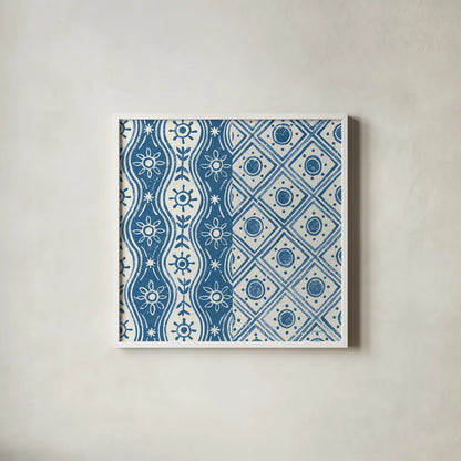 Windjammer VI by Kathrine Lovell. Shown in a crisp white glass frame for a clean and minimalist style. Available as an archival giclee rolled canvas, fine art paper, or poster print. SKU 34127a.