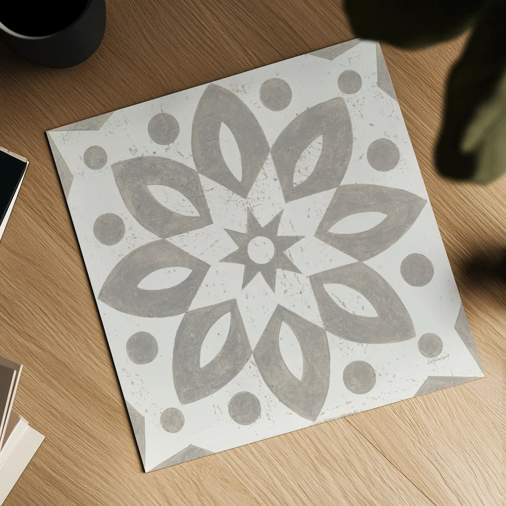 Winter Caravan Tile I by Kathrine Lovell. Shown as a detailed flat fine art print, highlighting archival giclee quality. Available as an archival giclee rolled canvas, fine art paper, or poster print. SKU 56583a.