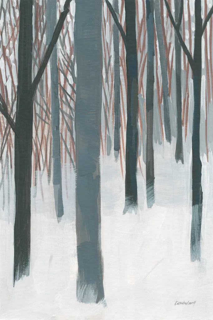 Winter Woods by Kathrine Lovell. SKU 39860h. Archival Giclee Fine art print for wall decor.