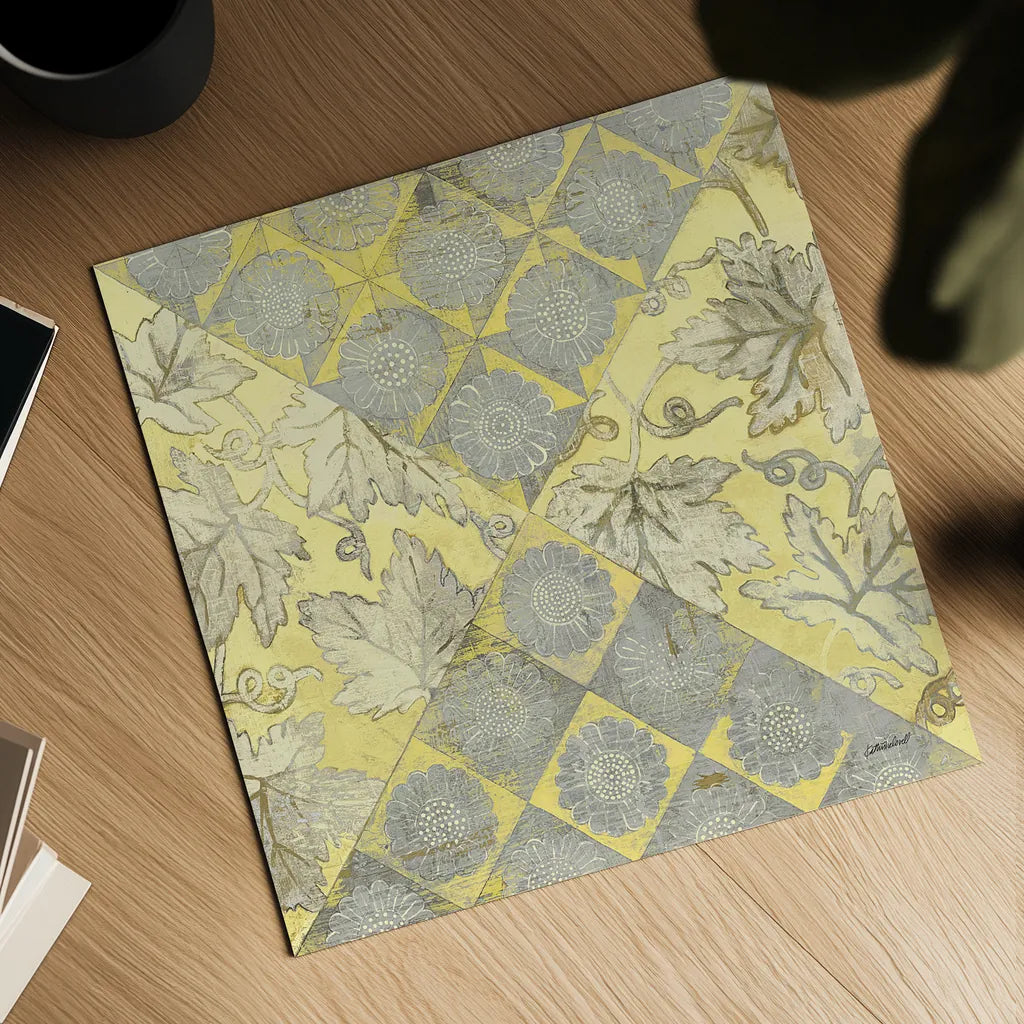 Yellow Sundown Sky by Kathrine Lovell. Shown as a detailed flat fine art print, highlighting archival giclee quality. Available as an archival giclee rolled canvas, fine art paper, or poster print. SKU 43533a.