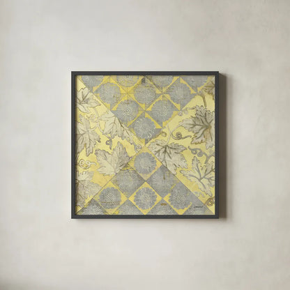 Yellow Sundown Sky by Kathrine Lovell. Shown in a sleek black glass frame for a contemporary gallery look. Available as an archival giclee rolled canvas, fine art paper, or poster print. SKU 43533a.