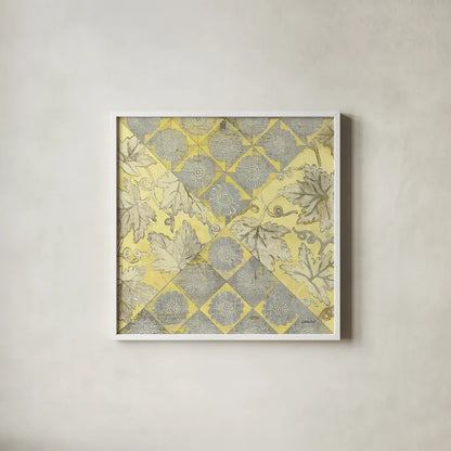 Yellow Sundown Sky by Kathrine Lovell. Shown in a crisp white glass frame for a clean and minimalist style. Available as an archival giclee rolled canvas, fine art paper, or poster print. SKU 43533a.