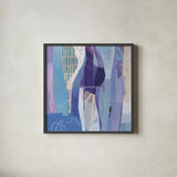 Abstract Layers I by Kathy Ferguson. Shown in a sleek black glass frame for a contemporary gallery look. Available as an archival giclee rolled canvas, fine art paper, or poster print. SKU 72102a.