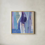 Abstract Layers I by Kathy Ferguson. Shown in a natural wood glass frame for a timeless modern aesthetic. Available as an archival giclee rolled canvas, fine art paper, or poster print. SKU 72102a.