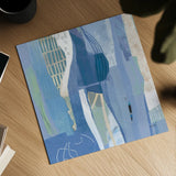 Abstract Layers I Blue by Kathy Ferguson. Shown as a detailed flat fine art print, highlighting archival giclee quality. Available as an archival giclee rolled canvas, fine art paper, or poster print. SKU 72692a.