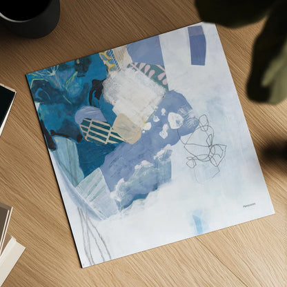 Abstract Layers II Blue by Kathy Ferguson. Shown as a detailed flat fine art print, highlighting archival giclee quality. Available as an archival giclee rolled canvas, fine art paper, or poster print. SKU 72693a.