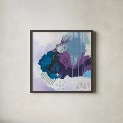 Amethyst by Kathy Ferguson. Shown in a sleek black glass frame for a contemporary gallery look. Available as an archival giclee rolled canvas, fine art paper, or poster print. SKU 72100a.