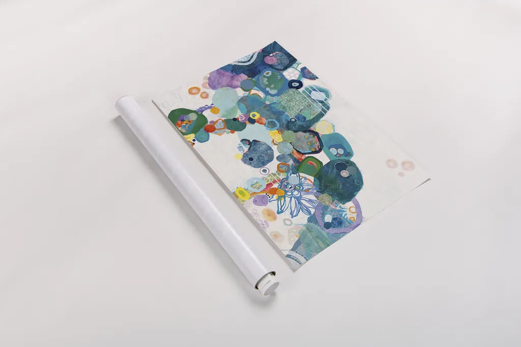 Bridging Our Differences Crop by Kathy Ferguson. shown as a rolled paper print. Available as archival giclee rolled canvas, fine art paper, or poster print. SKU 24057i.