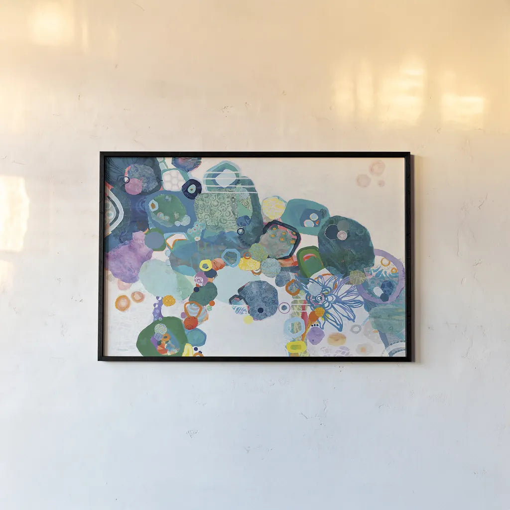 Bridging Our Differences Crop by Kathy Ferguson. shown as a paper print in a black flame. Available as a archival giclee rolled canvas, fine art paper, or poster print. SKU 24057i.