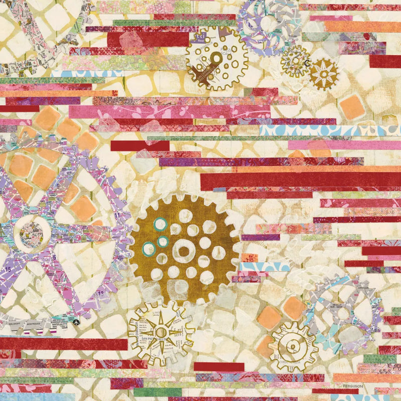 EU Timetable II Red by Kathy Ferguson. SKU 55990a. Archival Giclee Fine art print for wall decor.