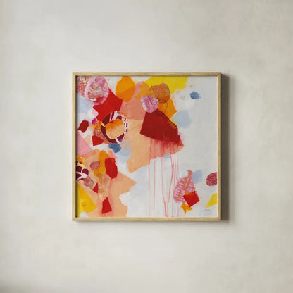 Falling Apart by Kathy Ferguson. Shown in a natural wood glass frame for a timeless modern aesthetic. Available as an archival giclee rolled canvas, fine art paper, or poster print. SKU 55759a.