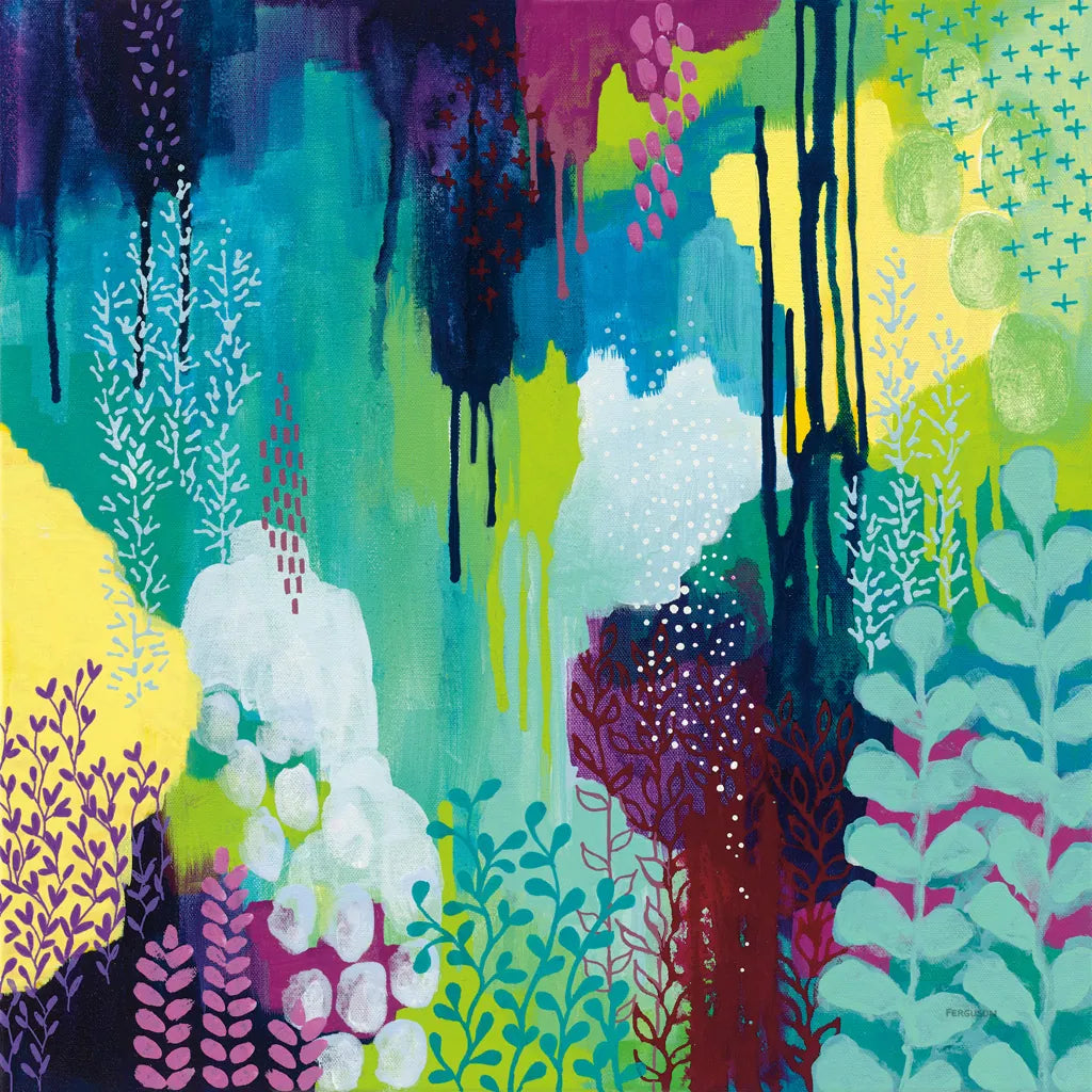 Jewel Forest I by Kathy Ferguson. SKU 49218a. Archival Giclee Fine art print for wall decor.