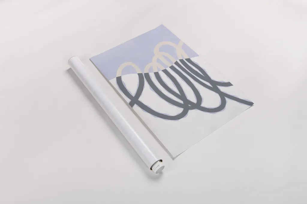 Loops I v2 by Kathy Ferguson. shown as a rolled paper print. Available as archival giclee rolled canvas, fine art paper, or poster print. SKU 80703h.