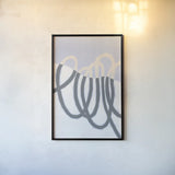 Loops I v2 by Kathy Ferguson. shown as a paper print in a black flame. Available as a archival giclee rolled canvas, fine art paper, or poster print. SKU 80703h.