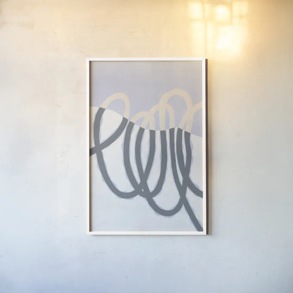 Loops I v2 by Kathy Ferguson. shown as a paper print in a white frame. Available as a archival giclee rolled canvas, fine art paper, or poster print. SKU 80703h.